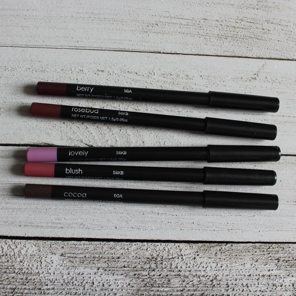 5 pc Lip Pencils - Blush / Lovely / Berry / Rosebud / Cocoa - NEW